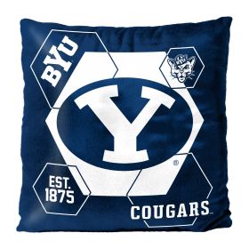 BYU OFFICIAL NHL "Connector" Double Sided Velvet Pillow; 16" x 16"