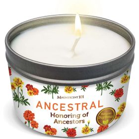 Magnificent 101 Long Lasting Candle for Honoring Your Ancestors | 6 Oz - 35 Hour Burn | Soy Wax Candle With Floral & Citrus Oils for Purification