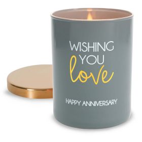 Pavilion Gift Company Wishing You Love Happy Anniversary, 7 oz, Glass (61152)