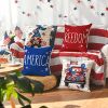 4th of July Decorations Pillow Covers Stripes Patriotic Throw Pillow Covers