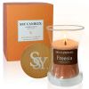 Freesia Scented Candles for Home-Jar Candles 3.5 oz Burn Time 10+H - Wooden Wick Candle-Candles Gift for Women