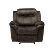 ACME Zubaida Glider Recliner, 2-Tone Chocolate Velvet 55022