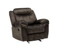 ACME Zubaida Glider Recliner, 2-Tone Chocolate Velvet 55022