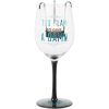 Pavilion Gift Company Pretty Inappropriate Too Glam To Give A Damn Wine Glass Candle Holder, Blue (68531)