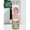 Saint Princess Diana Di Celebrity Prayer Devotional Parody Candle - 8" white, unscented, glass