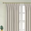 Newport Blackout Curtains for Bedroom, Linen Curtains for Living Room, Window Curtains, Room Darkening Curtains 96 Inches Long, Greige