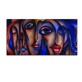 Top Selling Handmade Abstract Oil Painting Wall Art Retro Figure Picture Canvas Home Decor For Living Room Bedroom No Frame (size: 90X120cm)