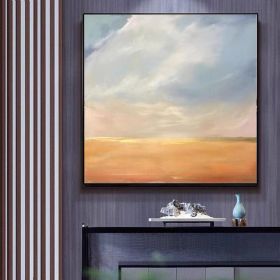 Top Artist Hand Painted Abstract Blue Oil Painting On Canvas Modern Wall Pictures For Living Room hotel wall Home Decoration (size: 100x100cm)